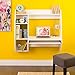 Prepac Floating Desk with Storage and Keyboard Tray, White