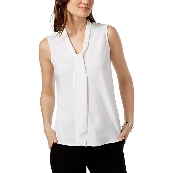 Kasper Women's Textured Knit Double U-Neck Tank Top - Soft, Versatile Layering Piece - View #3
