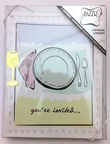 Razzle Dazzles 'You're Invited' Box of 8 Dinner Party Invitations &amp; Envelopes