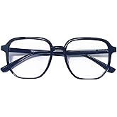 GLASAOTO Blue Light Blocking Glasses Reading Glasses for Women Men Square Nerd Eyeglasses Frame Lightweight Reduce Eye Strain