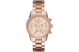 Michael Kors Ritz Women's Watch, Stainless Steel and Pavé Crystal Watch for Women