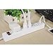 4 Outlet USB Power Strip, 900 Joule Surge Protector with 4 USB Charging Ports (4.2A), 9-Foot Long Extension Cord, ETL Certified, White