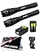 2X Police Tactical 5000 Lumens Led Flashlight 18650 Cree T6 XML Torch + Battery + Charger + 1xBicycle Flashlight Mount + User Manual