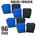 96 Pack BLUE/BLACK Acoustic Foam Panel Wedge Studio Soundproofing Wall Tiles 12