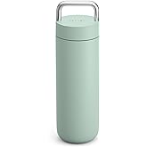 Fellow 20 oz Carter Carry Water Bottle - Leak-Proof Lid, Vacuum Insulated Stainless Steel Tumbler, Keeps Heat for 12 Hours/Stays Cold for 24 Hours, Stainless Steel Handle, Dishwasher Safe, Mint Chip