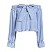 Fedi Apparel Women Grils Off Shoulder Bowknot Blouses Striped Shirt Dress