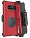 J.west Note 8 Case, Galaxy Note 8 Case Belt Clip, Heavy Duty Shockproof Kickstand Full Body Rugged Bumper Hybrid Holster Protective Case for Note 8 Red