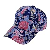 ZLYC Women's 2014 New Baseball Cap Flower Floral Pattern Adjust Sport Outdoor Hat Blue (navy)