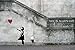 GREAT ART Wallpaper Banksy Art Balloon Girl - Mural Decoration There is Always Hope Girls Balloons Banksy Street Style Stencil (82.7 Inch x 55 Inch)