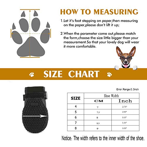 Dog Outdoor Shoes Breathable Running Shoes with Reflective Strap and Anti-Slip Sole for Pet Boots (6#) - Thumbnail 6
