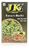 JK Indian Spices/Masala DRIED FENUGREEK LEAF (Kasuri Methi/Kasoori Methi) - 100% Pure and Natural, GMO & Gluten Free, No Added Essence, Color or Preservatives, 1.76 oz /50g