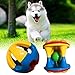 ECOOLBUY 3 PACK 2.9inch Cute Pet Dog Cat Bird Bites Toy Parrot Chew Bell Ball Toys Swing Cage Cockatiel Parakeet For Bird Cat Small Medium Dog