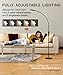Lustrat LED Modern Floor Lamp - Floor Lamp with Adjustable Gooseneck Pole Light for Home and Office - Bedroom Standing Lamp - Dimmable Floor Lamp with Remote Control - Black