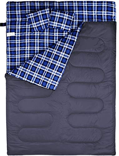 BESTEAM Sleeping Bag, Cool & Cold Weather for Backpacking, Hiking, Family Camping. Queen Size XL! Lightweight, Waterproof Sleeping Bags for Adults, Teens, Truck, Tent, Sleeping Pad