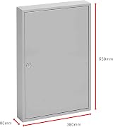 Burg-Wachter KC100H Heavy Duty Double Door Key Cabinet 100 Hooks Grey view 2