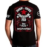 American Warrior Mens Born, Bred, Freedom Fed T-Shirt