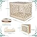 Coodoo Wedding Decorations Card Box and Guest Book - Wooden Gift Card Holder Money Box with Security Heart Lock Rustic Wedding Supplies for Party Reception Baby Shower Birthday 1