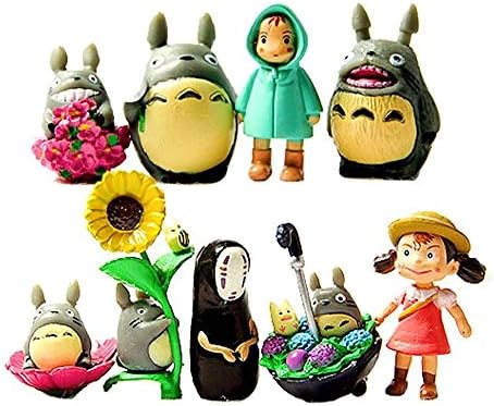 My Neighbor Totoro 9 Pcs Small Figure Hayao Miyazaki Spirited Away Anime Models Toy