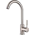 Bar Sink Faucet - Lordear Bar Sink Faucet 360 Degree Single Handle Kitchen Sink Faucet Stainless Steel Brushed Nickel Small R