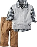 Carters Baby Boys Plaid Sweater Vest Set