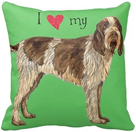 Jiayou J I Love My Spinone Italiano Throw Pillow Case 18" * 18"