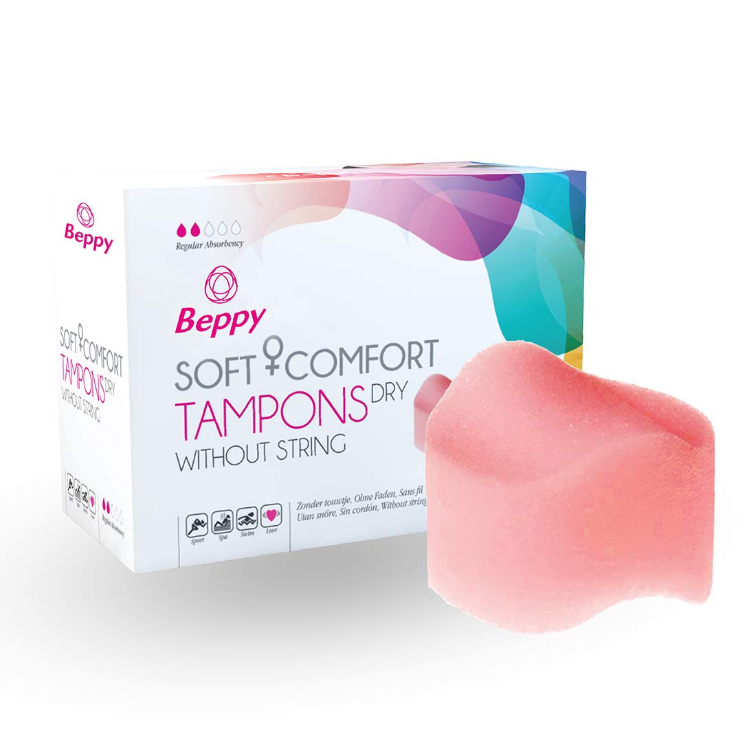 Beppy Comfort Dry Sponge Tampons - Pack of 2