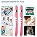 Opoway Pen Light Nurse Led Medical Penlight with Pupil Gauge for Nursing Students Doctors 2Pcs Pink