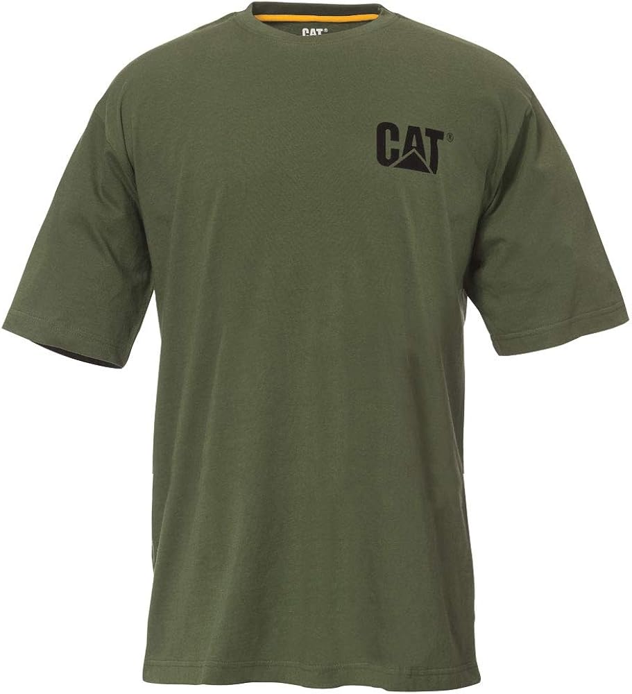 Caterpillar Men's Cat Trademark Premium Cotton T-Shirt: Clothing