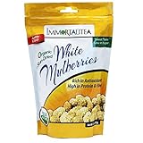 Sun-Dried White Mulberries ~ Healthy Snack ~ No Sugar Added ~ USDA Organic ~ 10 oz