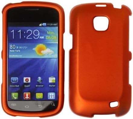 Premium - Samsung illusion i110 Leather Honey Solid Rusty Orange - Faceplate - Case - Snap On - Perfect Fit Guaranteed