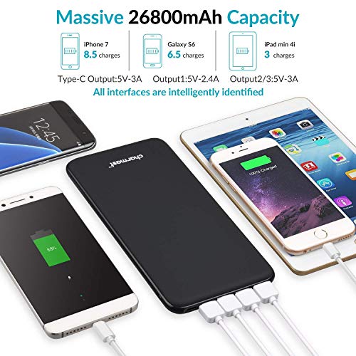 Portable Charger Power Bank 26800mAh Huge Capacity 5V 3A High Speed USB C External Battery Pack with - //coolthings.us