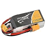 Tattu LiPo Battery Pack 1550mAh 75C 3S 11.1V with XT60 Plug for RC Boat Heli Airplane UAV Drone FPV