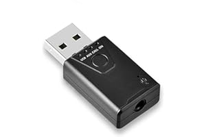 GENTECHVVYBUY Bluetooth V5.4 Car Adapter, Bluetooth USB Receiver, Wireless Audio Receiver with 3.5mm Audio Jack Built-in Mic Support Handsfree Calling and Music Streaming for Home Stereo, Car Speaker