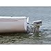 Marine Stainless Steel Auxiliary Outboard Motor Bracket FOR 2-STROKE MOTORS - Up To 25hp (Stainless Steel - Black)