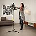 Crafty Gizmos Deluxe Adjustable Folding Music Stand with Carrying Bag (Yellow)