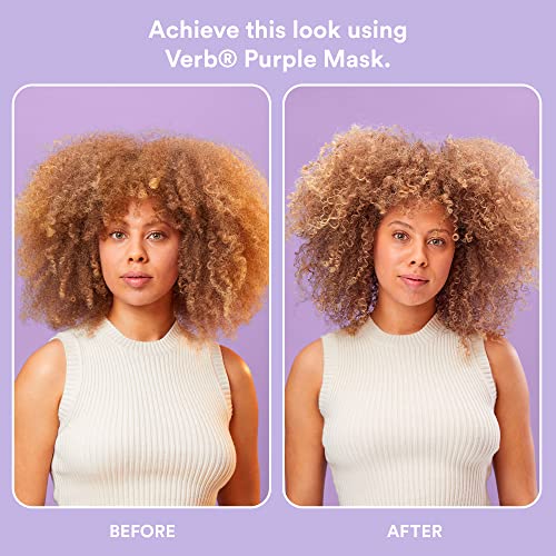 VERB Purple Hair Mask Vegan Toning Mask for Brassy Hair Brightening and Hydrating Hair Mask