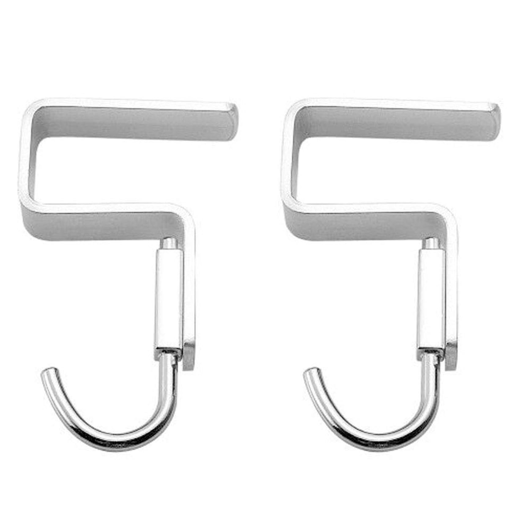 Photo 1 of 2 Pcs Desk Hook, Student Desktop Nail-Free Hook, Under Table Hook for Schoolbag, Space Aluminium Alloy, Hanger Hooks for Bag Purse Clothes Backpack Holder, Suitable for 2.5 cm/0.98" Thick Plate