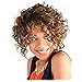 YOURWIGS Short Curly Hair Wigs for Black Women Kinky Synthetic Wig Natural Cut Wigs with Wig Cap Z068