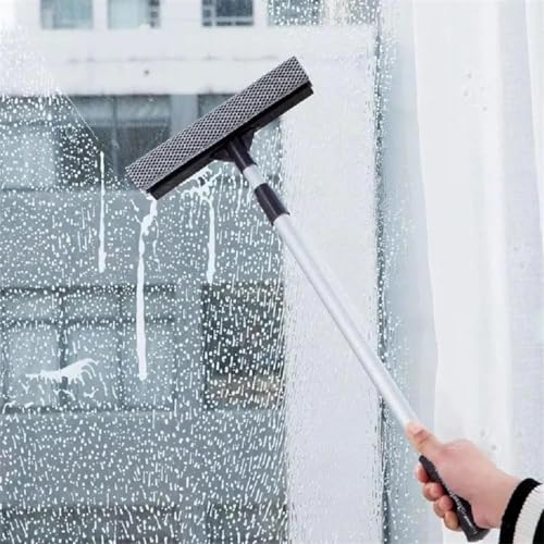 Rodo Janela Box Sacadas Profissional Limpador Vidros Com Cabo Extensível Preto Exclusivo