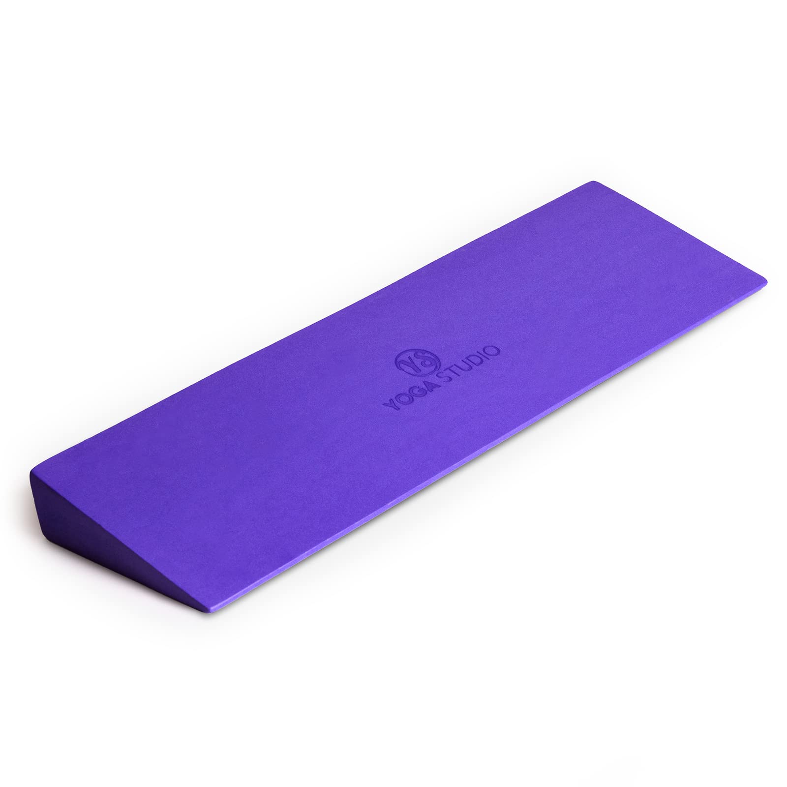 Yoga Studio Lightweight EVA Non-Slip Slanting Yoga Pilates Wedge | Sports Wedge for Squats Pushups Pressups | Supportive Wedge Riser Block - 50 x 15 x 5cm (Purple) (Purple)