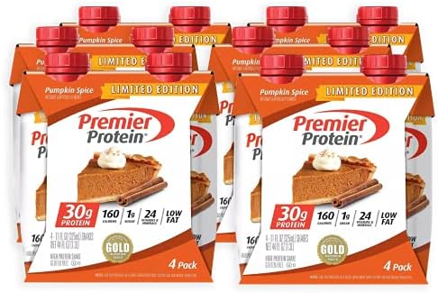 Premier Protein 30g Protein Shake, Pumpkin Spice, 11 Fl Oz, Pack of 24 ...