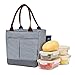 Zdzdy Insulated Lunch Bag for Women Original Waterproof Reusable Grocery Shopping Cooler Tote Bag for Adults Girls Kids, Blue and White Strips (blue&white)