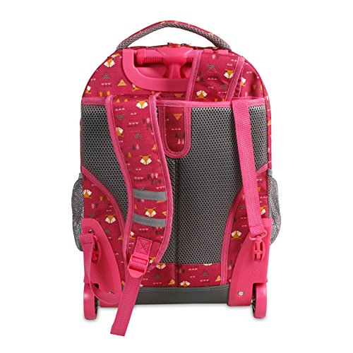 J World New York Sunrise Rolling Backpack Backpack, FOX