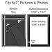 Icona Bay 5x7 Picture Frames (Black, 12 Pack), Beautifully Detailed Molding, Contemporary Picture Frame Set, Wall Mount or Table Top, Inspirations Collection
