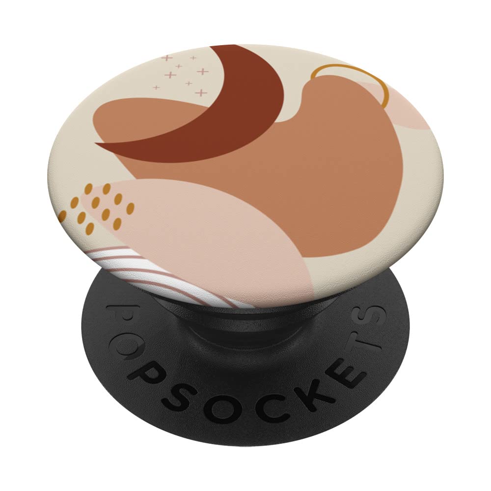 Minimalist Boho Aesthetic Bohemian Abstract Beige Minimal PopSockets Swappable PopGrip
