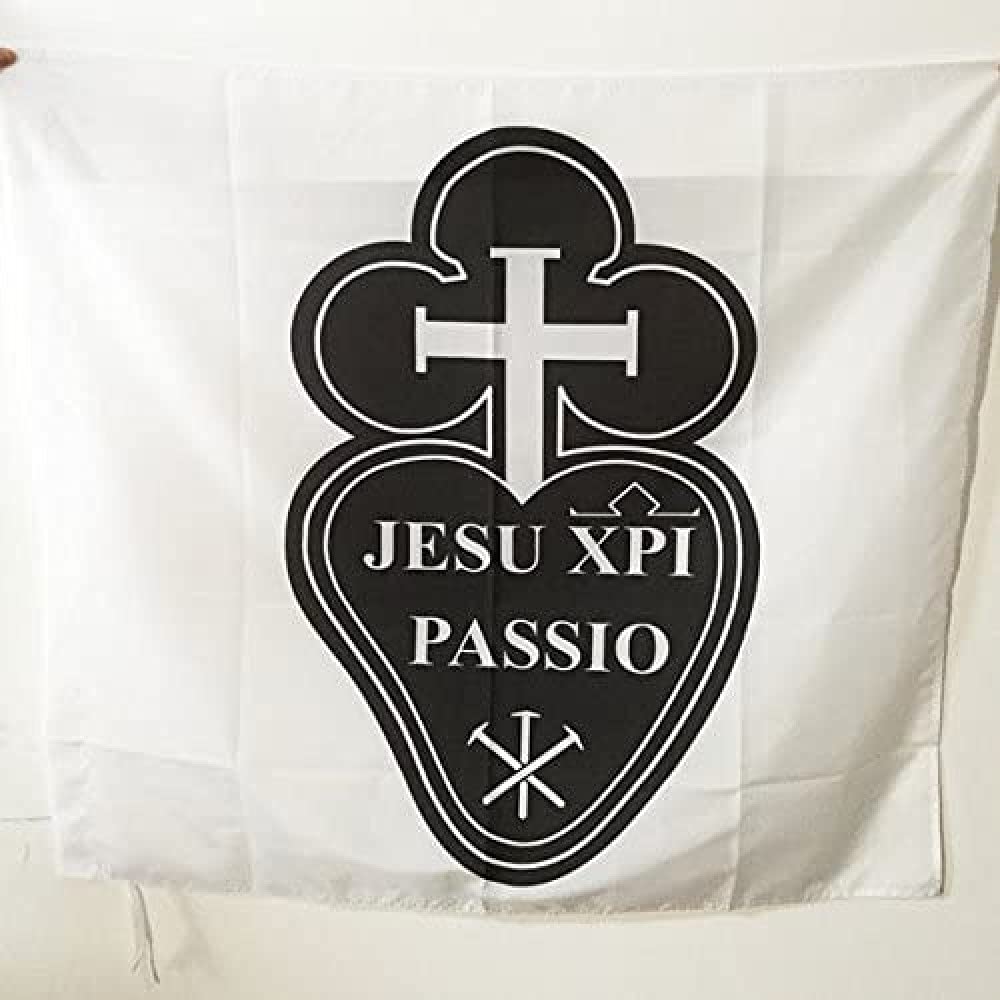 AZ FLAG - Congregation of the Passion of Jesus Christ Flag - 3x3 Ft - 100% Polyester Passionists Banner with Sleeve - Fade Resistant - Vivid Colors - 3' x 3' Feet - 90x90 Cm