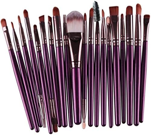 Sinwoz 20 pcs Makeup Brush Set tools Make-up Toiletry Kit Wool Make Up Brush Set (Purple)