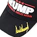 THE HAT DEPOT Exclusive 45th President Make America Great Again 3D Signature Cap (Black-Flag)