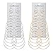 Finrezio 24Pairs Hoop Earrings Set Big Circle Earring Gold/Silver Tone Fashion Jewelry for Women Girls, Dia 2-7.5cm