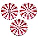 Disposable Party Paper Plates Stripe Dessert Plates 7-Inch for a Tea Party, Picnic or Birthday, Pack of 24 (7 in, Red)